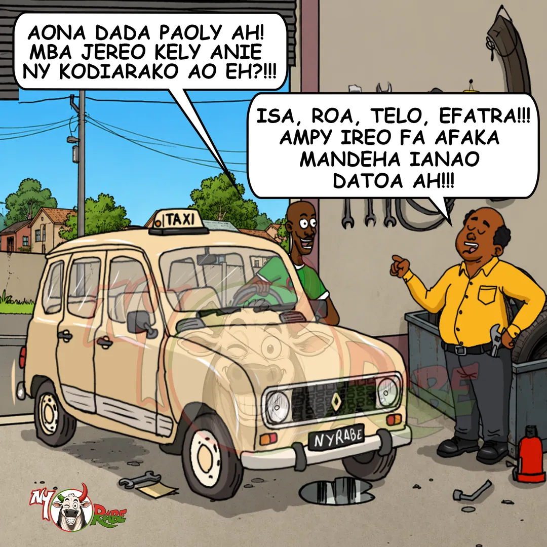 Planche Ny Rabe : une discussion au garage